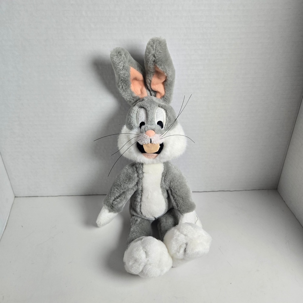 Vintage Bugs Bunny Looney Tunes Plush Stuffed Animal Poseable Ears 90s